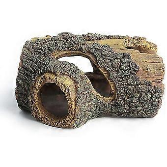 Betta Log Resin Hollow Tree Trunk Ornament, Betta Fish Accessories, Aquarium Decorations Wood House