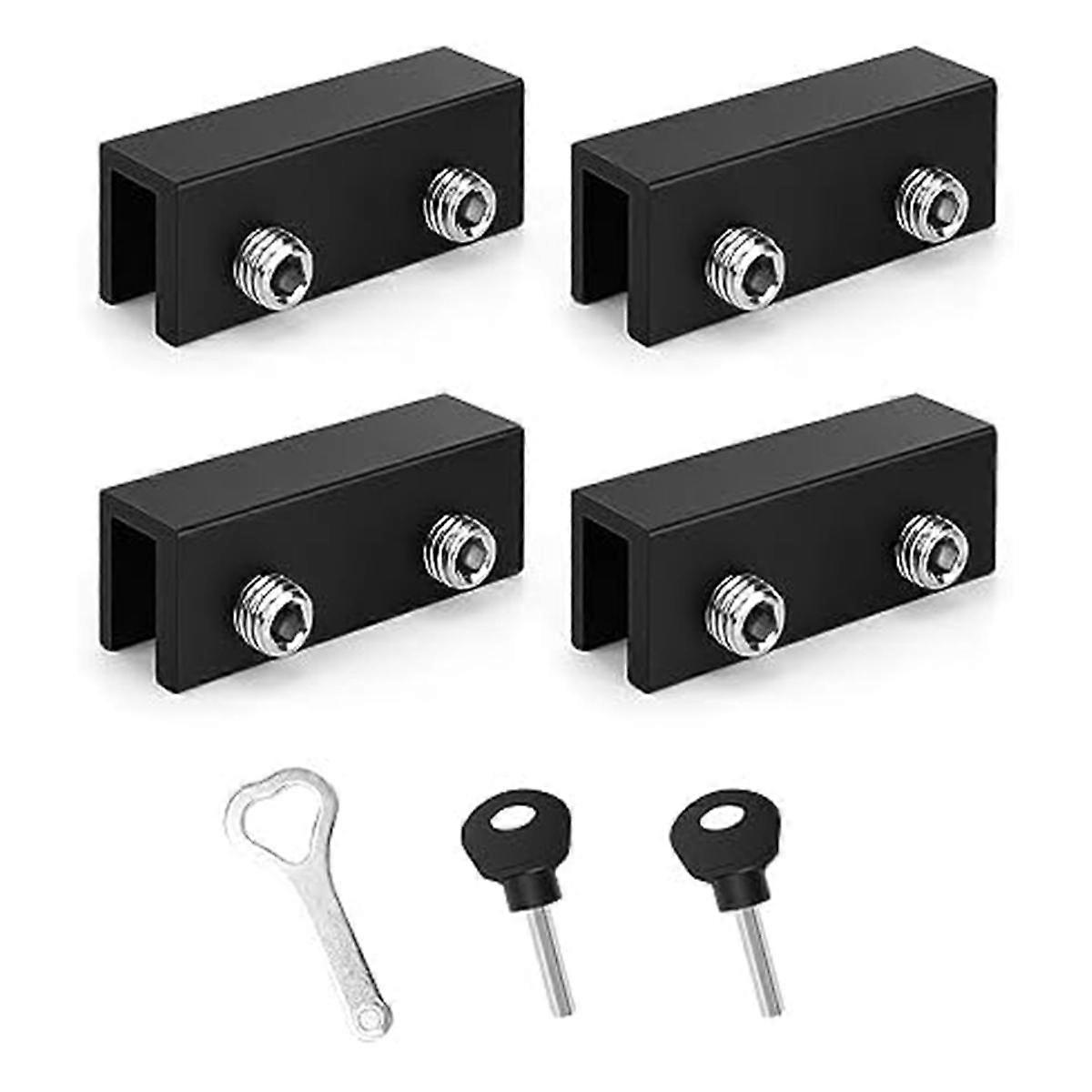 Window Locks,4 PCS Sliding Adjustable Perfect for Vertical Windows and Sliding Doors Garage Door