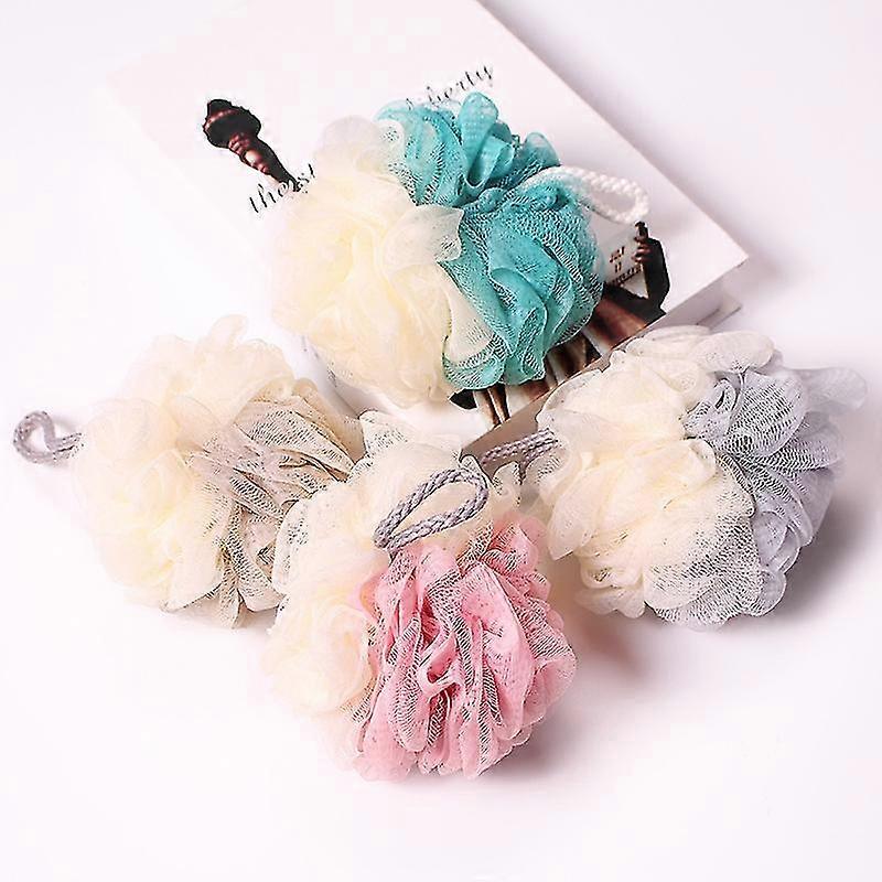 bath shower loofah sponges mesh pouf balls