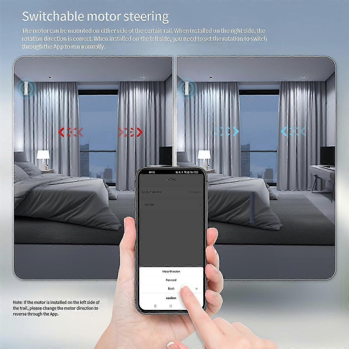 Graffiti Smart Home Electric Curtain Motor App Remote Timer Voice Control Open And Close Curtain Motor Eu Plug,wifi