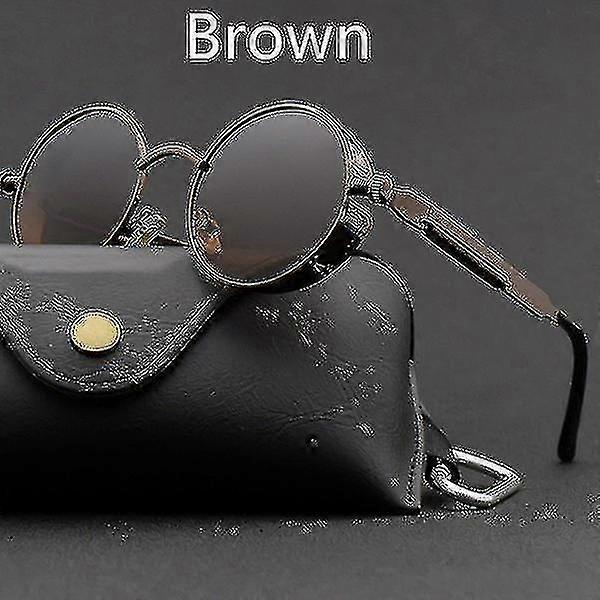 Punk sluneční brýle polarizované retro kulaté sluneční brýle high Quality_c