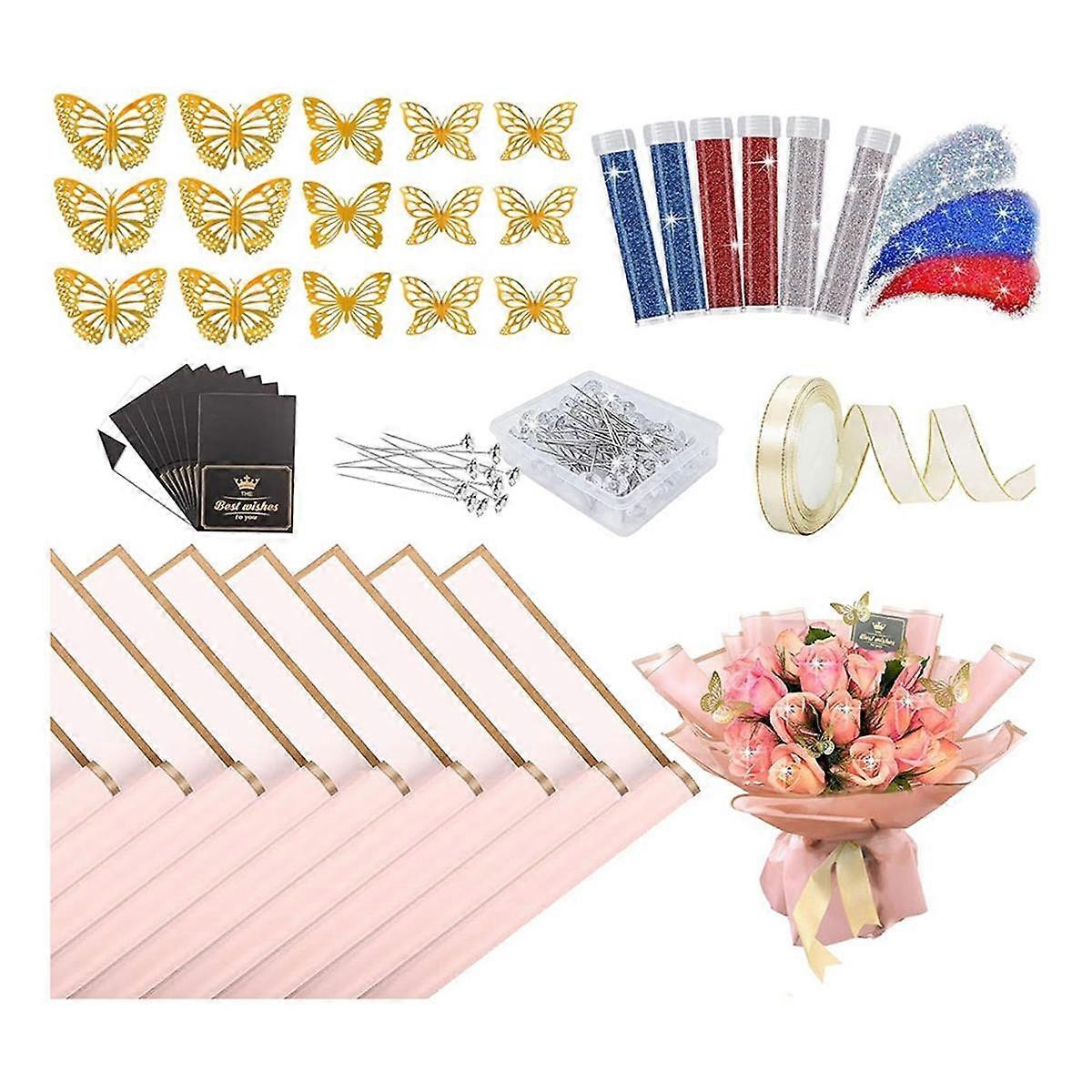 20 Sheets of Flower Wrapping Paper, Waterproof Bouquet Wrapping Paper, Flower Wrapping Paper for Bo