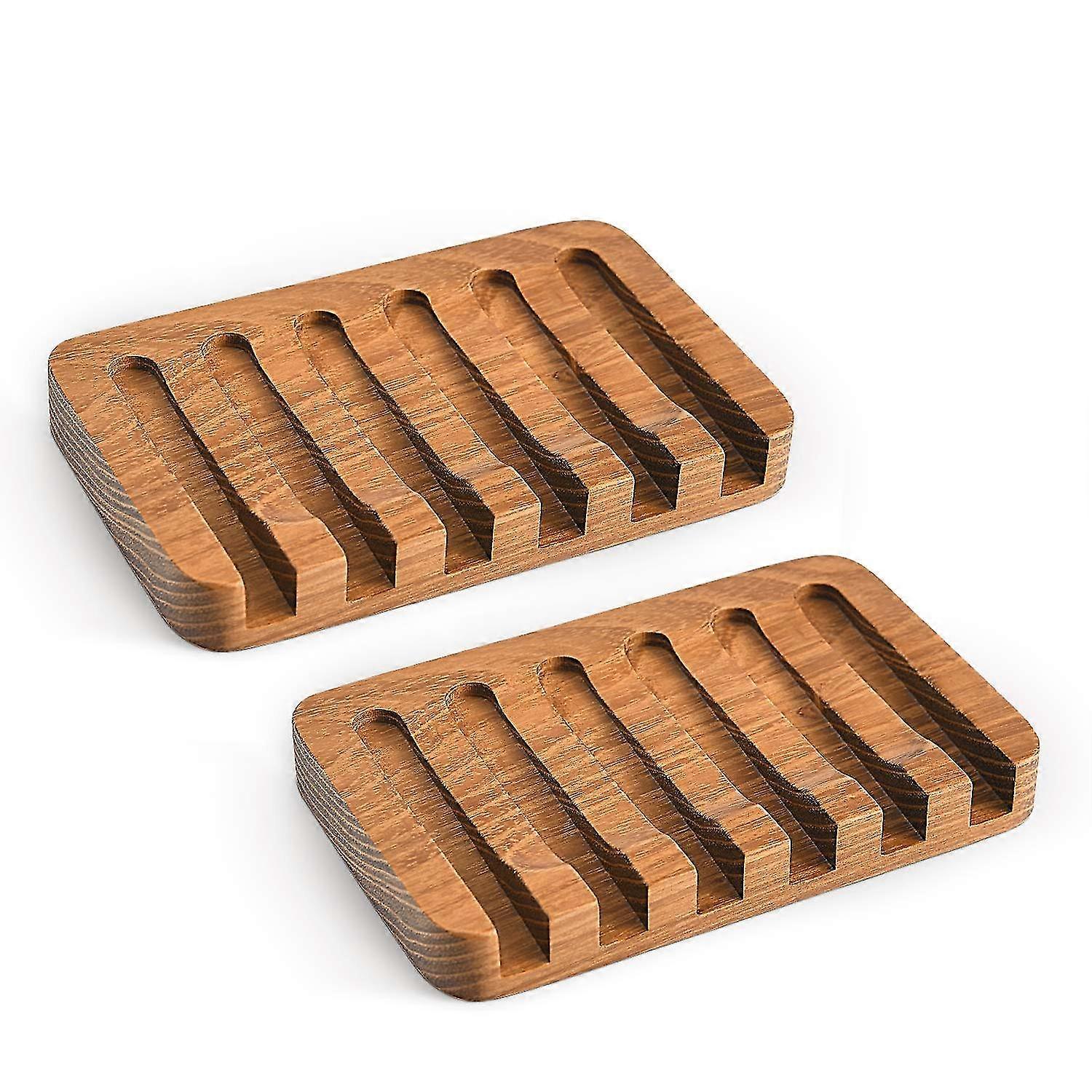Wooden Bathroom Soap Dish With Self-draining Tray