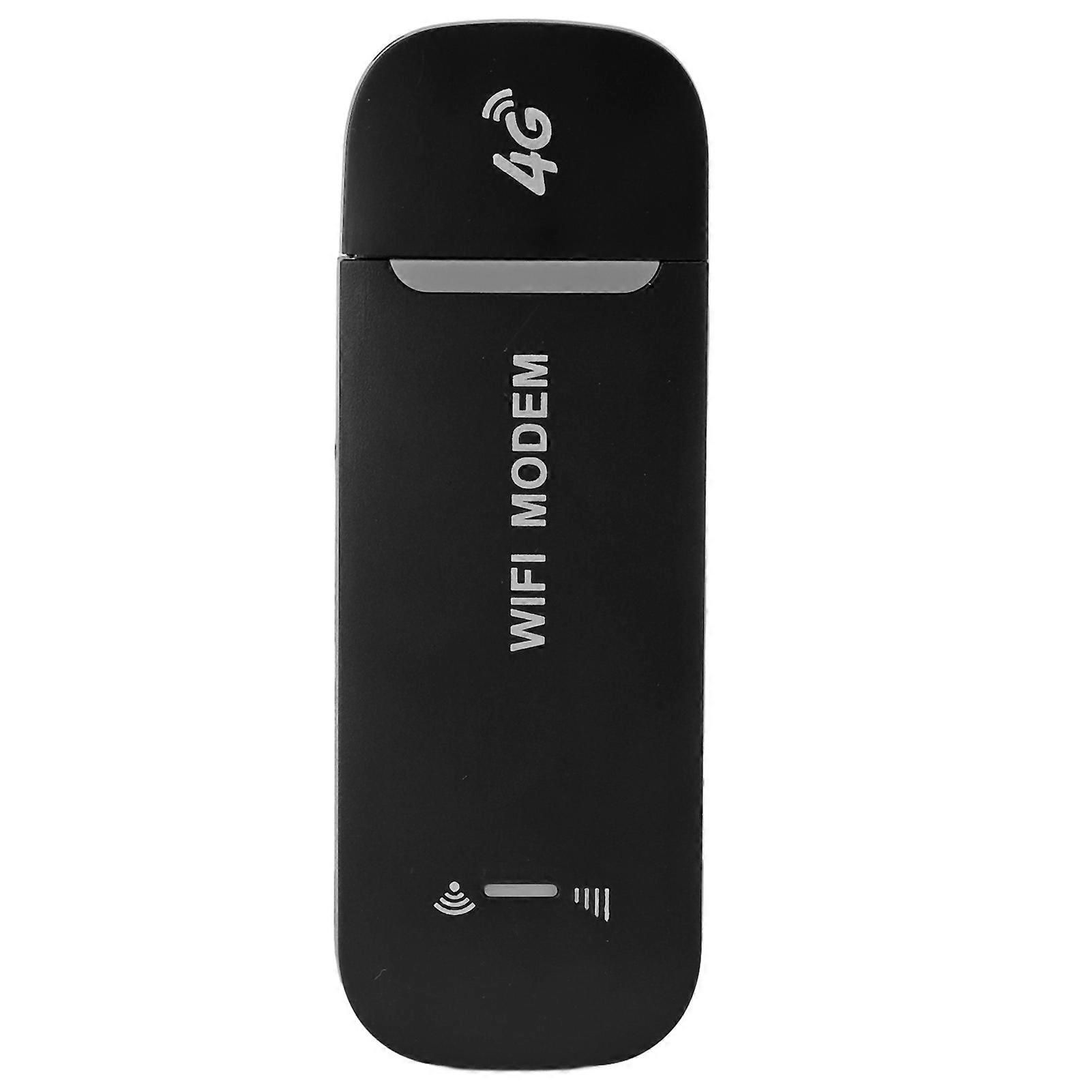 4G USB Portable WiFi Plug and Play High Speed Internet Multi User Sharing Inserted Standard SIM Card Portable Travel Hotspot Black YEMAA