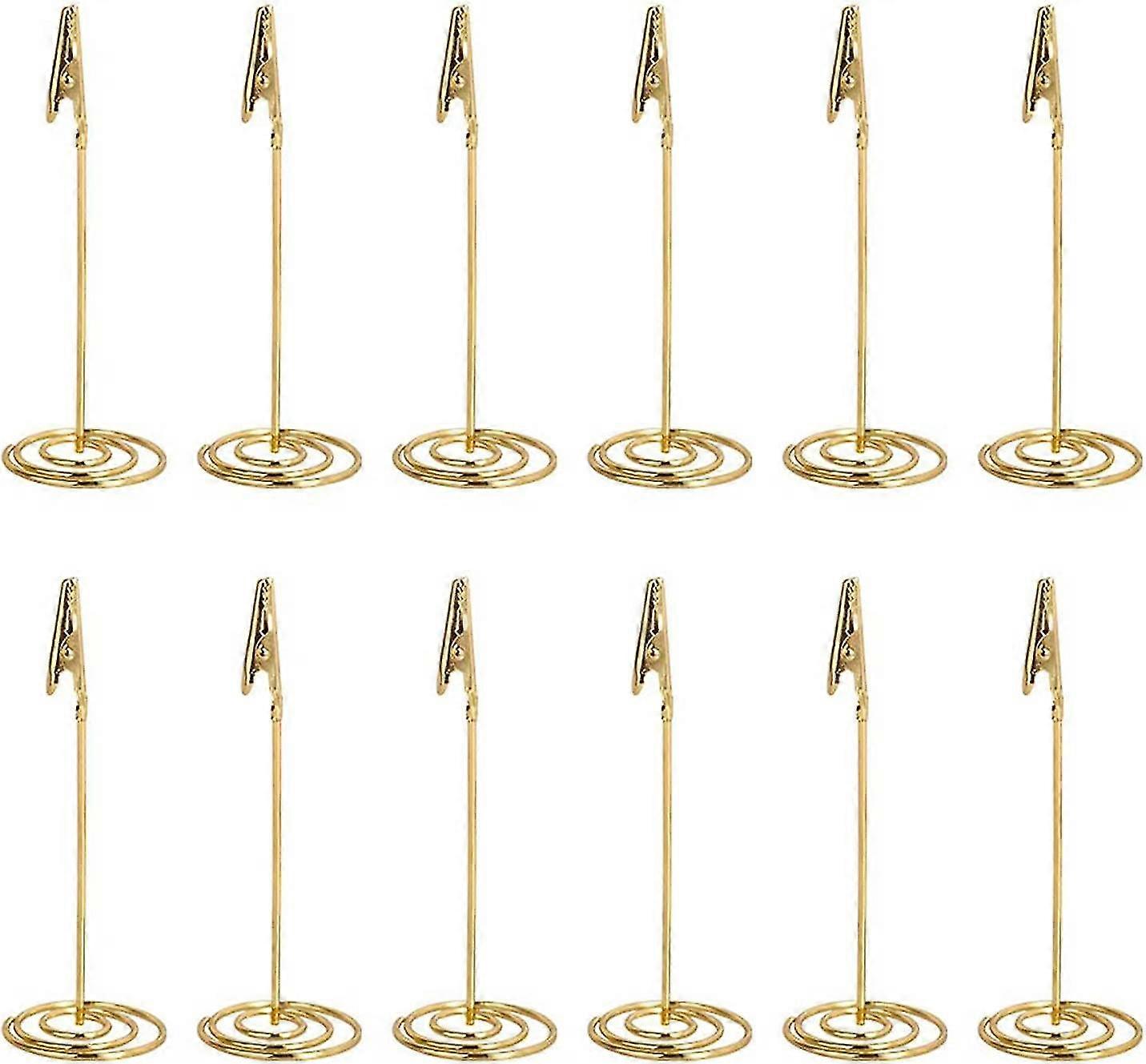 12 جهاز كمبيوتر شخصى حامل الصور كليب، عمودي التمساح المشبك رسالة كليب حامل للصور صورة بطاقة ملاحظة كليب (ذهبي)