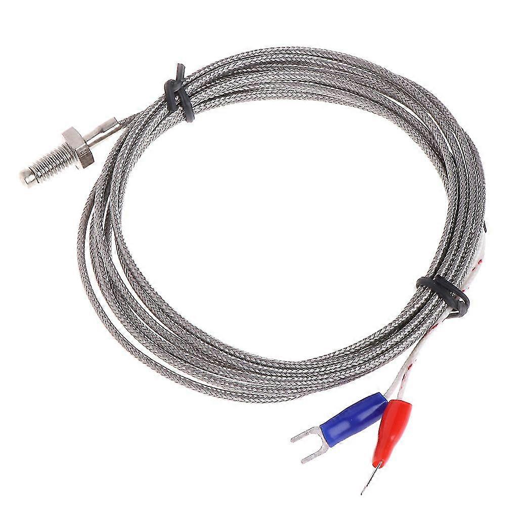 M6 Screw Probe Temperature Sensor K Type Thermocouple 2 Meters Cable 0-400