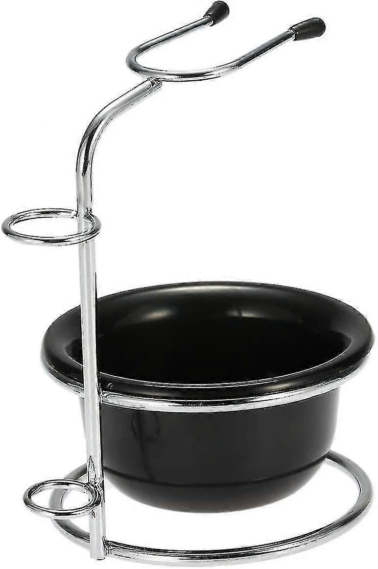 Stylish Alloy Shaving Brush Holder And Bowl Set For Durable Razor Brush Holder