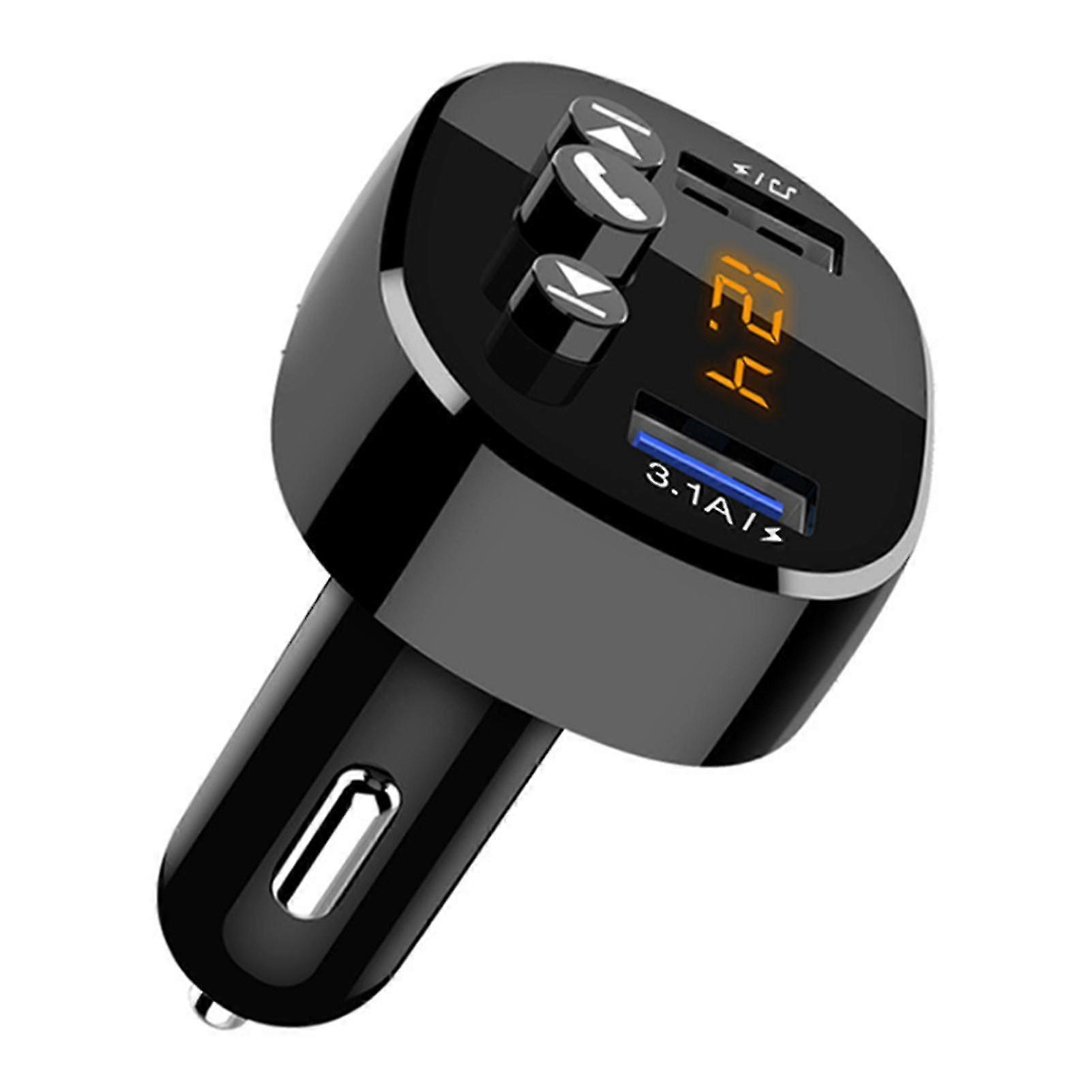 Fm Transmitter Hifi Stereo Handsfree Calling Wireless Bluetooth-compatible 5.0 Car Music Player For Suv