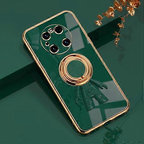 For Huawei Mate 40 Pro 6D Plating Astronaut Ring Kickstand Phone Case