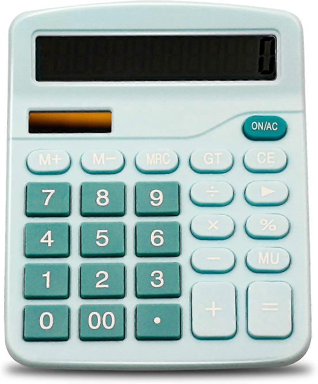 Desk Calculator,12 Digit Office Calculators With Large Display And Big Sensitive Button(blue)