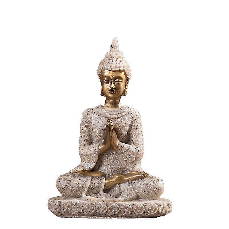Meditation Buddha Hund Statue – Garten Deko Aus Kunstharz, Grau, 12 Cm