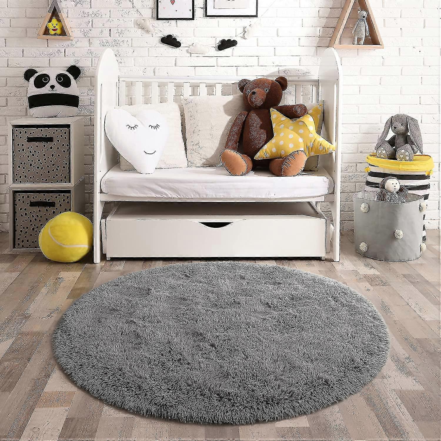 teppich wohnzimmer rund dicker teppich flauschig großflächig matte boden weicher teppich schlafzimmer langer plüschteppich kinderzimmer dekor