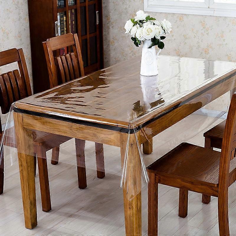 Clear Transparent PVC Tablecloth Table Protector Waterproof 0.25mm (140*160cm)