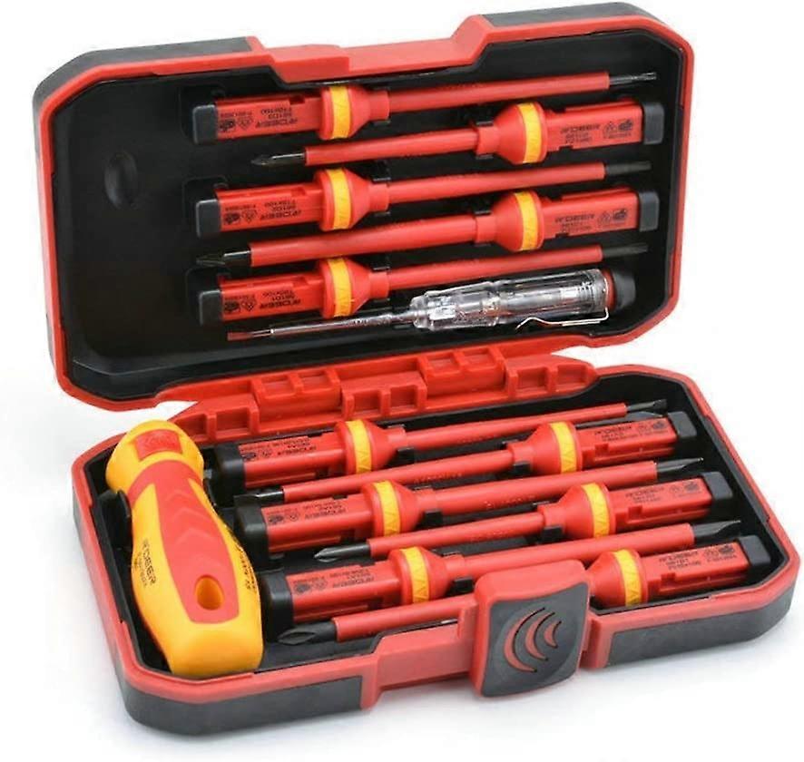 13pc VDE Cr-V Insulated Screwdriver Set High Voltage 1000V