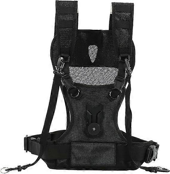 Dual Camera Strap, Adjustable Multi Carrying Dual Camera Harness with Side Holster & Secure Strap, Breathable Comfortable Double Shoulder Camera Strap