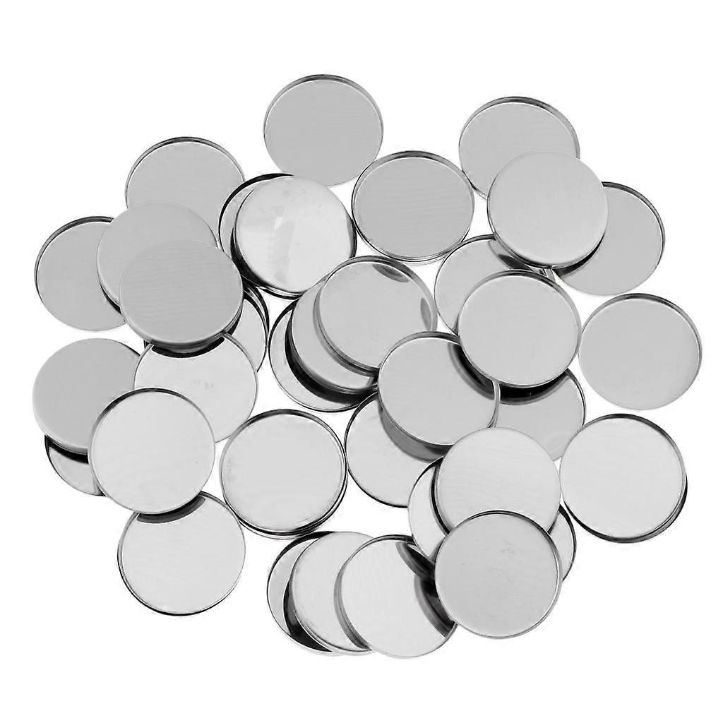 50Pcs Round Empty Metal Makeup Pans 36mm for Magnetic Eyeshadow Palettes