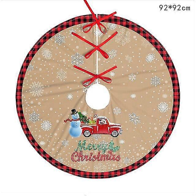 Christmas Tree Skirt Digital Printing Xmas Tree Decoration Tree Skirt Mat Merry Christma Decor For Home Happy New Year 2023 Noel