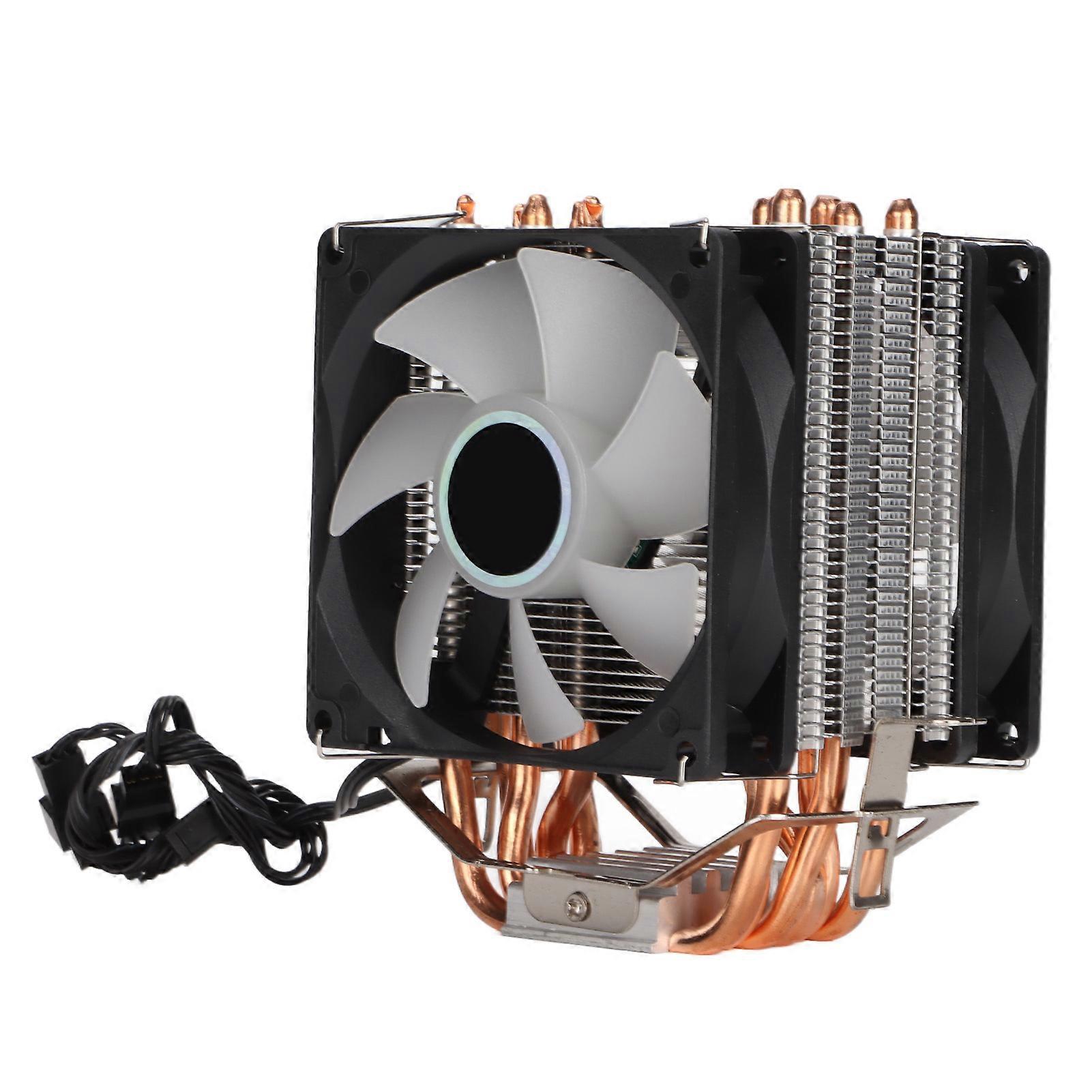 CPU-Kühler RGB-Beleuchtungseffekt Direktkontakt Stille Weit verbreitete Computer-CPU-KühlerDual-Lüfter