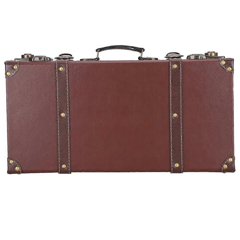 صندوق تخزين الخشب الرجعية اليد خلفية الجدار الديكور لوازم المجموعة 1329A البوق البني