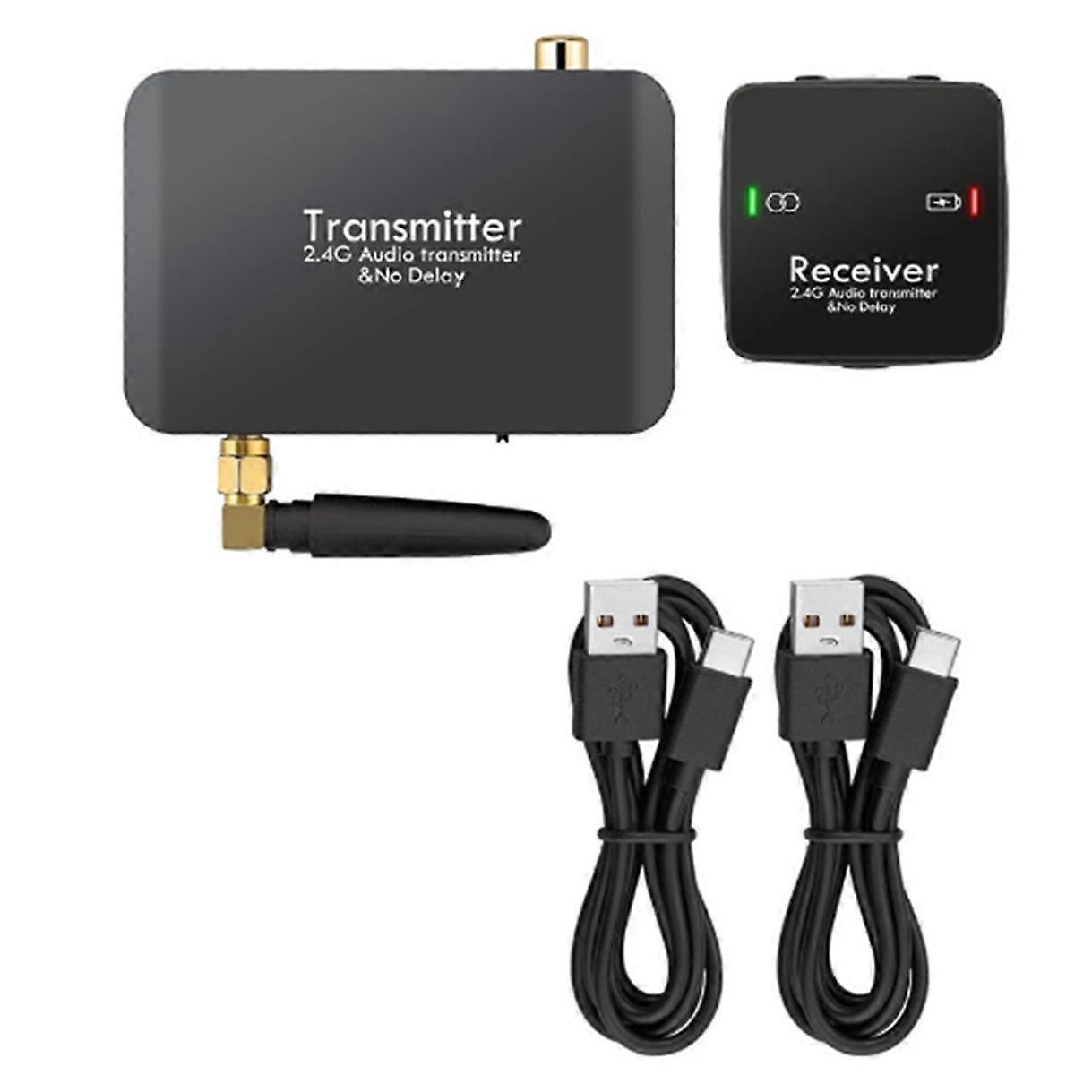 2.4g Wireless Wifi Audio Music Transmitter Receiver with 3.5mm R/L Stereo Wireless Adapter for AC-3/DTS/PCM TV Computer