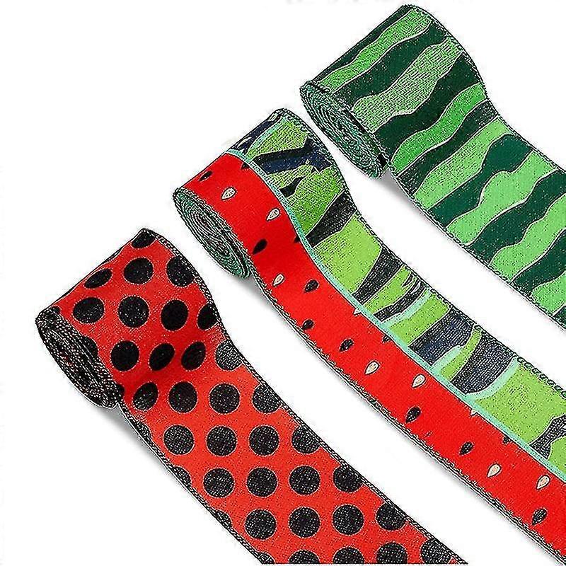 18 Yard 2.5 Inches Wide Polyester Wired Edge Ribbon For Wrapping