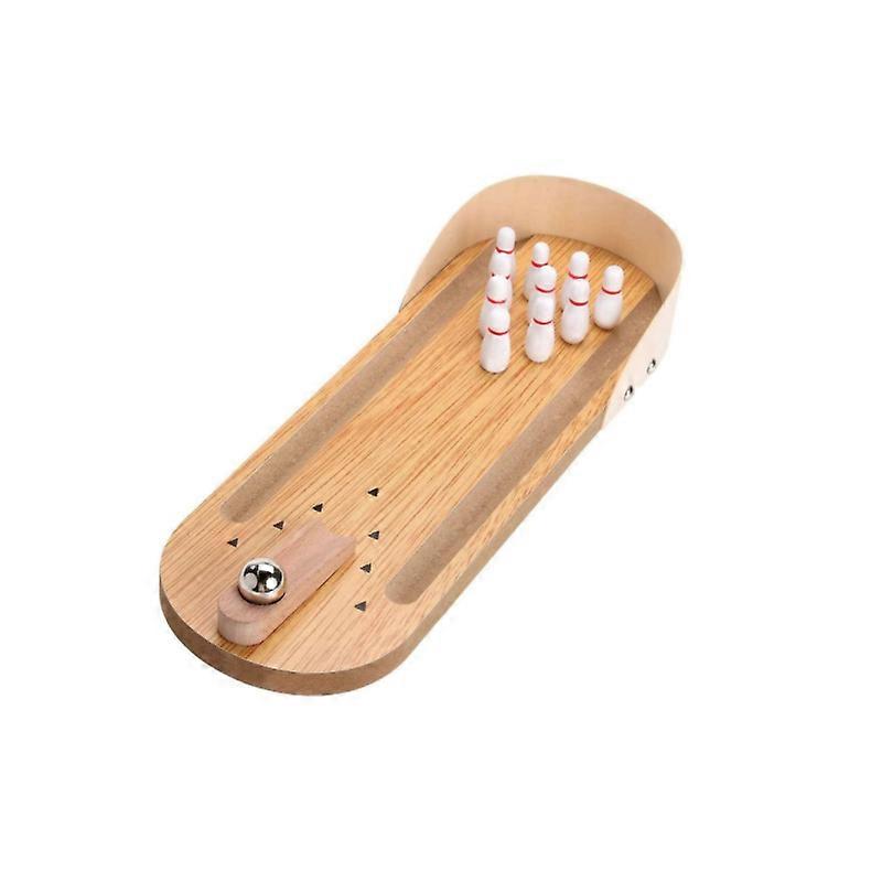 木製のおもちゃミニボウリング幼児親子インタラクティブデスクトップローリングボール木製おもちゃゲーム