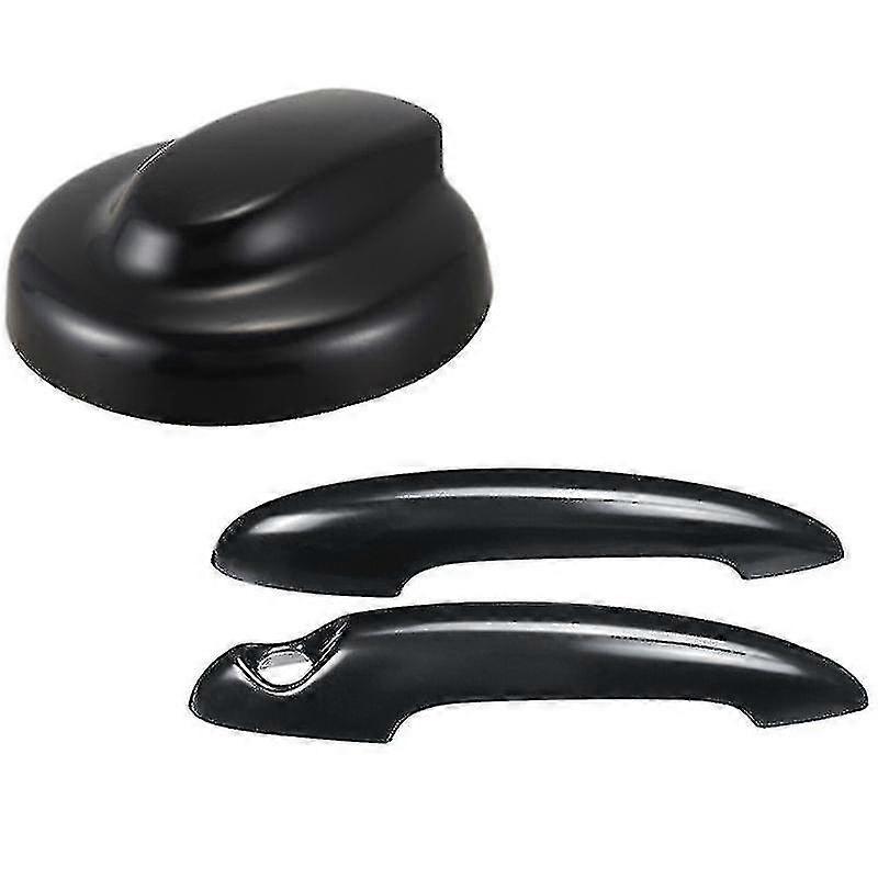 ミニクーパーS R50 R53 R56ドアハンドルカバー、ブラック燃料タンクカバーXXF