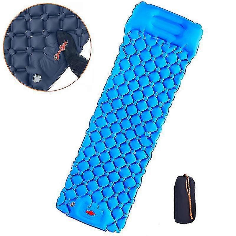 Camping Sleeping Pad With Built-in Pump, Inflatable Sleeping Mat With Pillow Compact Ultralight Waterproof Camping Air Mattress For Backpacking, Hikin