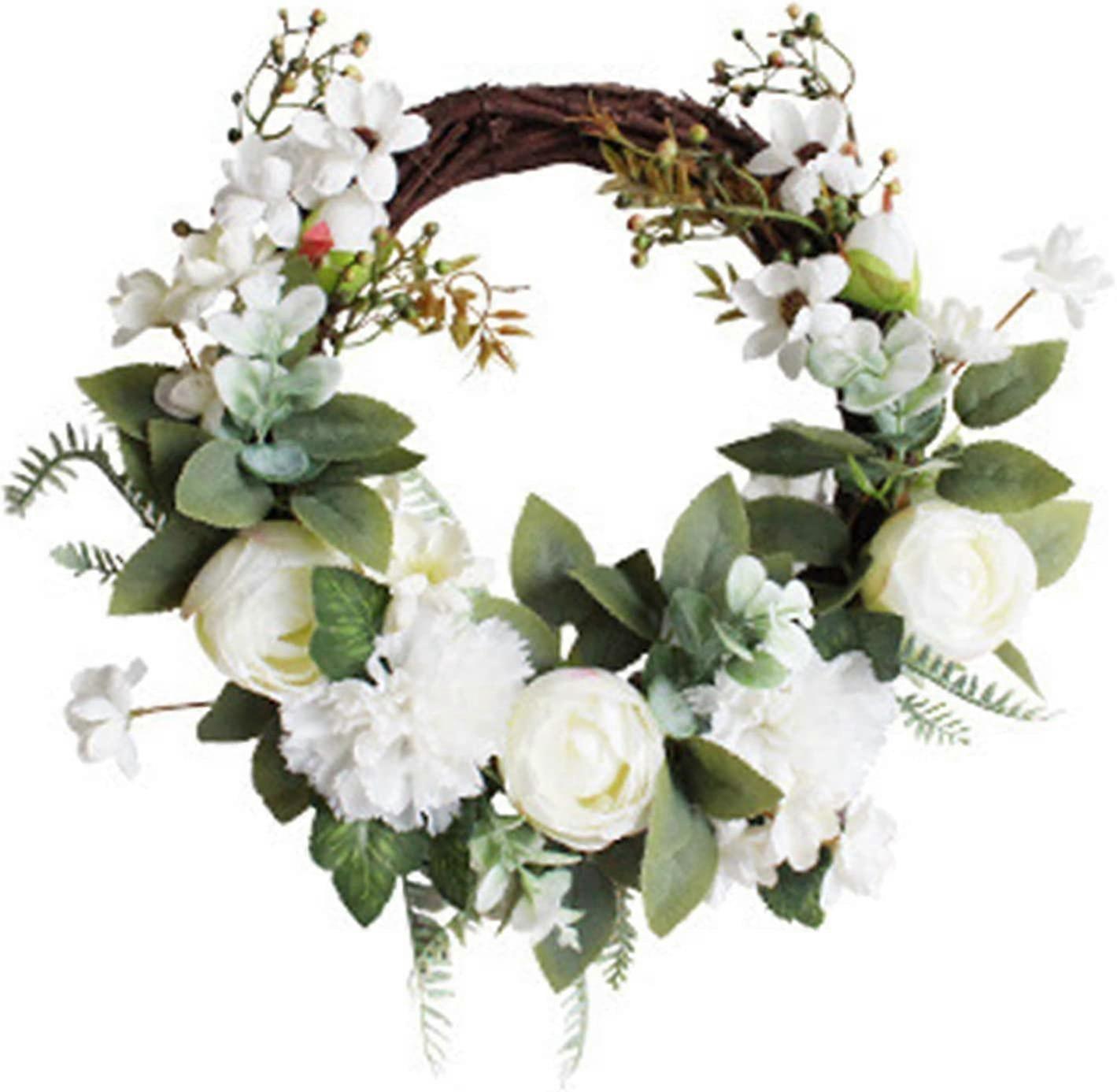 New - Door Wreath, Artificial Peonies Hanging, Door Decor, Party Wreath, Front Door Wreath