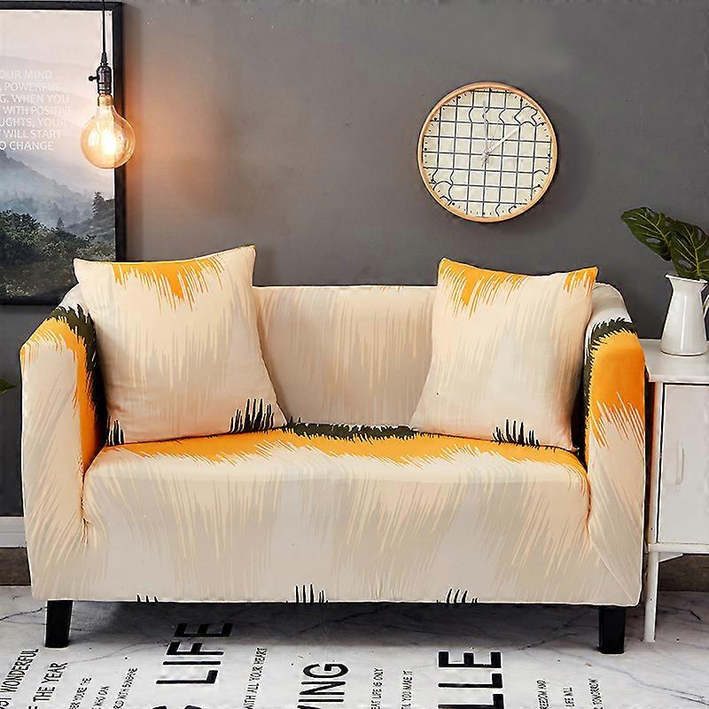 Stretch Sofa Cover Printed Couch Covers Armchair Slipcovers for Cushion Couches Sofas Elastic Universal Furniture Protector with 2 Pillowcase, Anti ca