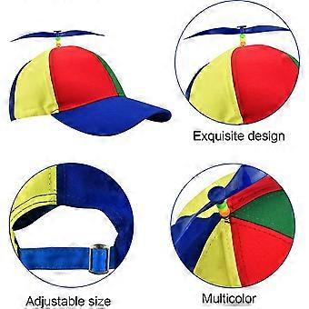 Funny Propeller Baseball Hat For Men – White Adjustable Cap With Spinning Propeller, Multi-Color Design – Novelty Gift & Summer Sun Protection - View #5