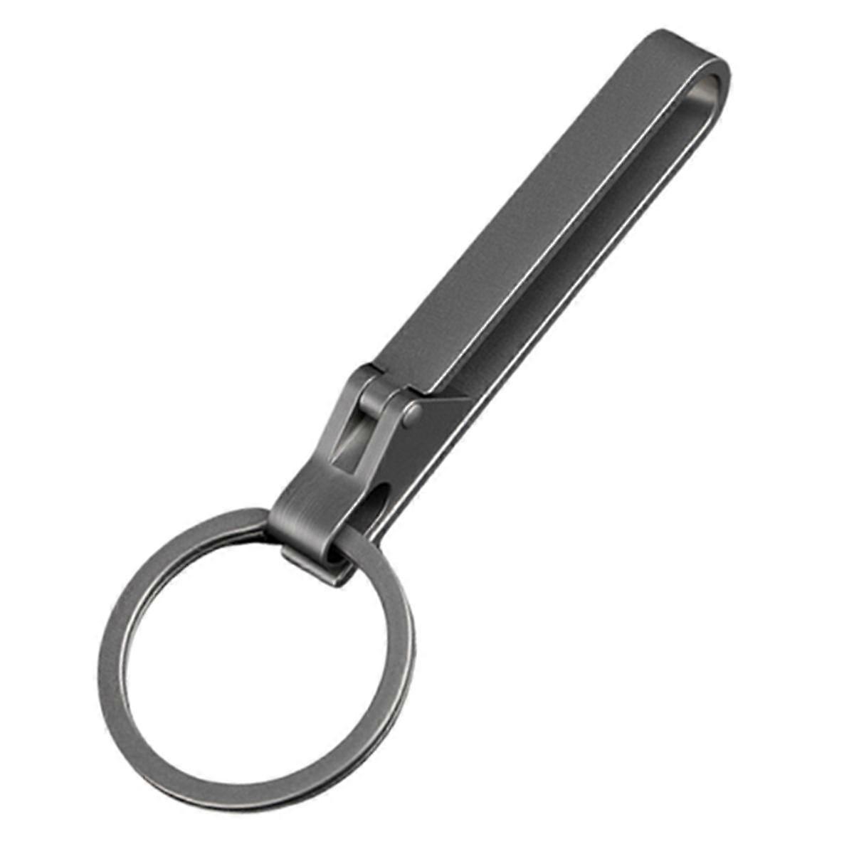 Keychain Pocket Clip Titanium Key Holder with Detachable Keyring for Men and Women Outdoor Portable
