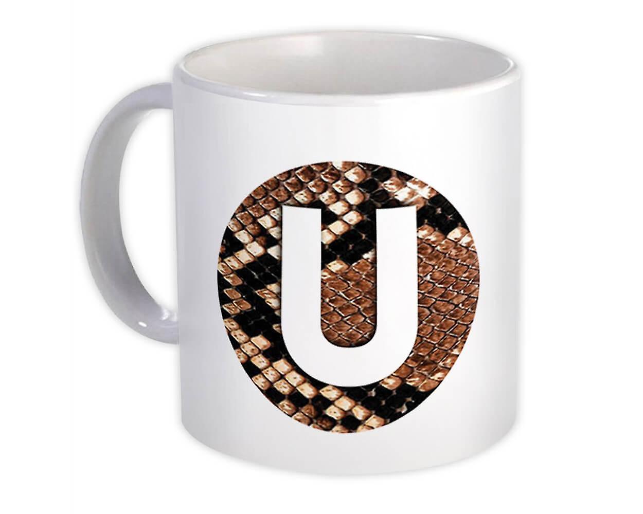 Hediye Kupa: Monogram Harf U Snake