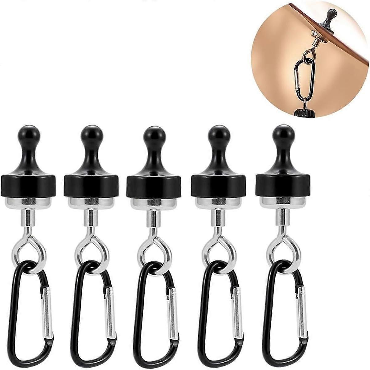 Camping Magnetic Hooks,Magnet Clip Hanger with Carabiner,Tent Canopy Magnetic Hooks, Suitable Camping Hiking Traveling