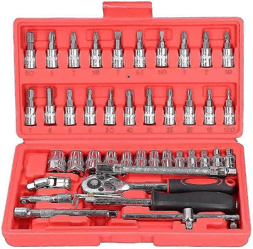 Wrench Set Auto Repair Tool Set Taper Set Kit Kit Screwdriver Tool Set Red Set
