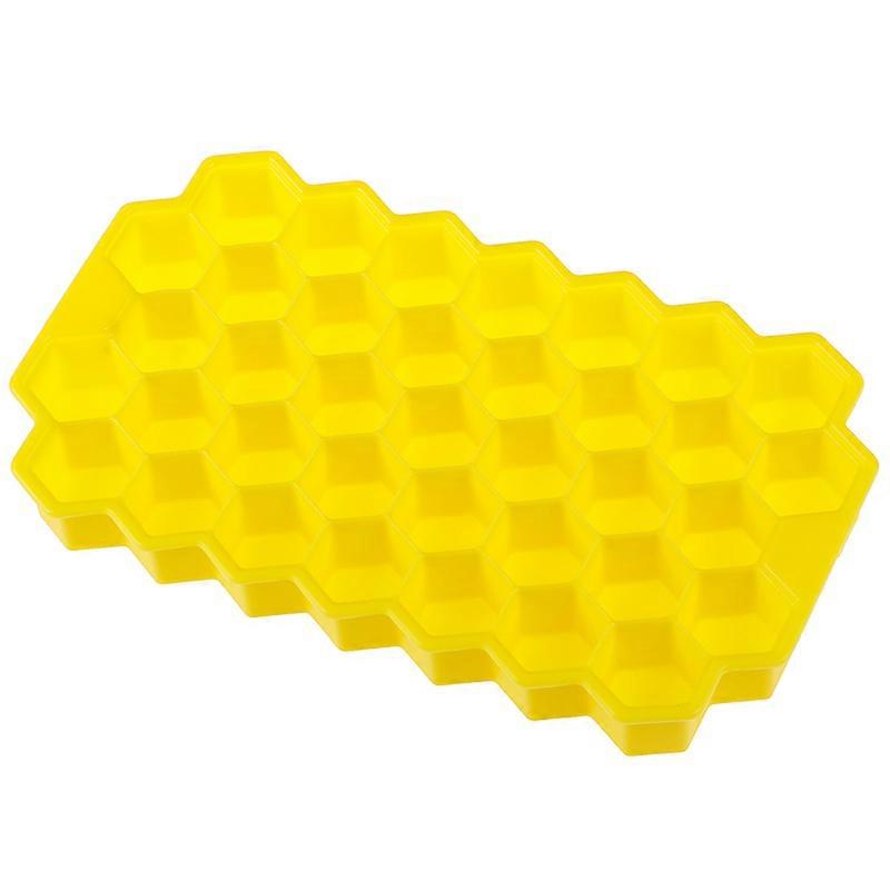 37 Cubes Home Honeycomb Shape Silicone Ice Cube Tray Mold Storage Container