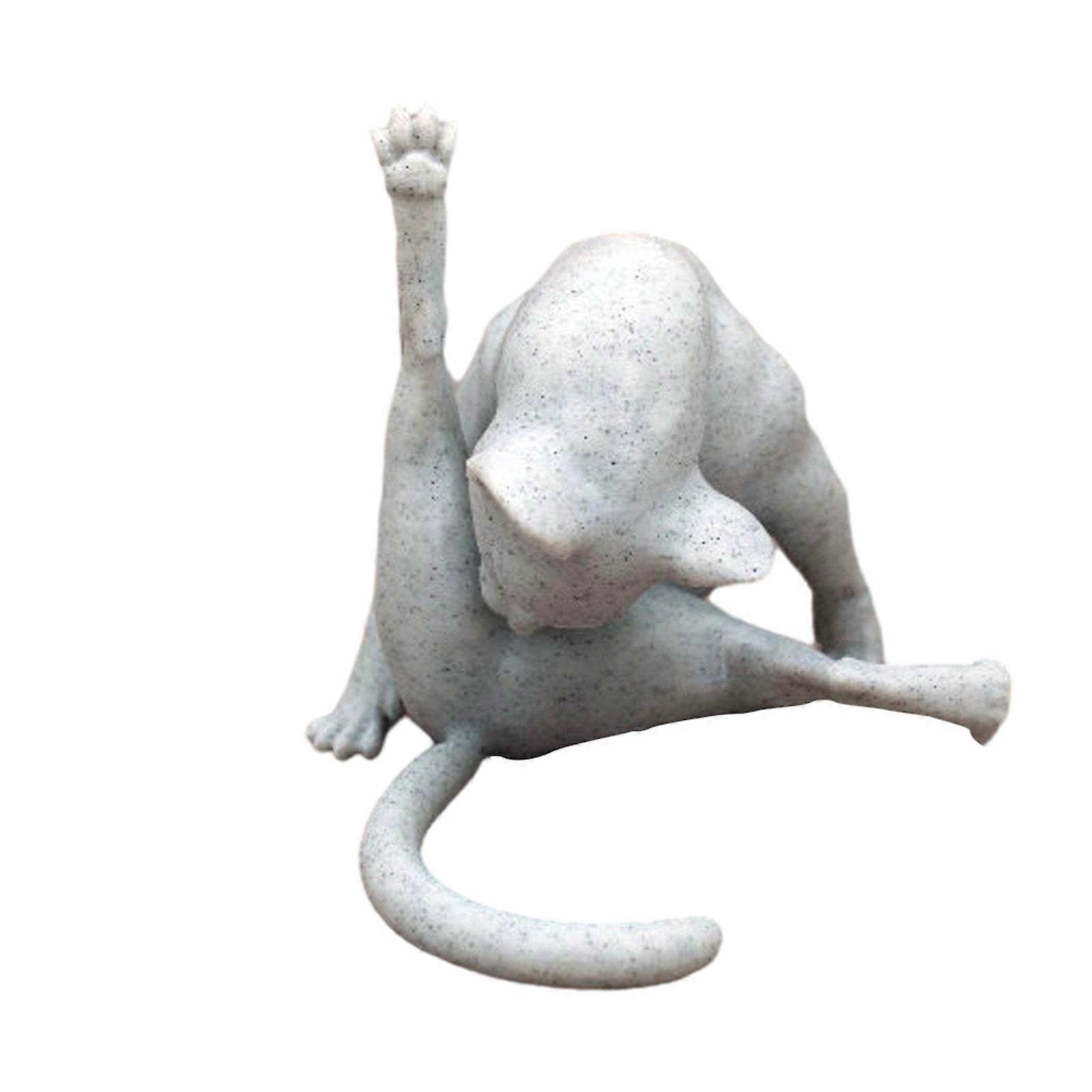 Licking Buttocks Cat Statue Personalized Unique Desktop Crafts for Decoration