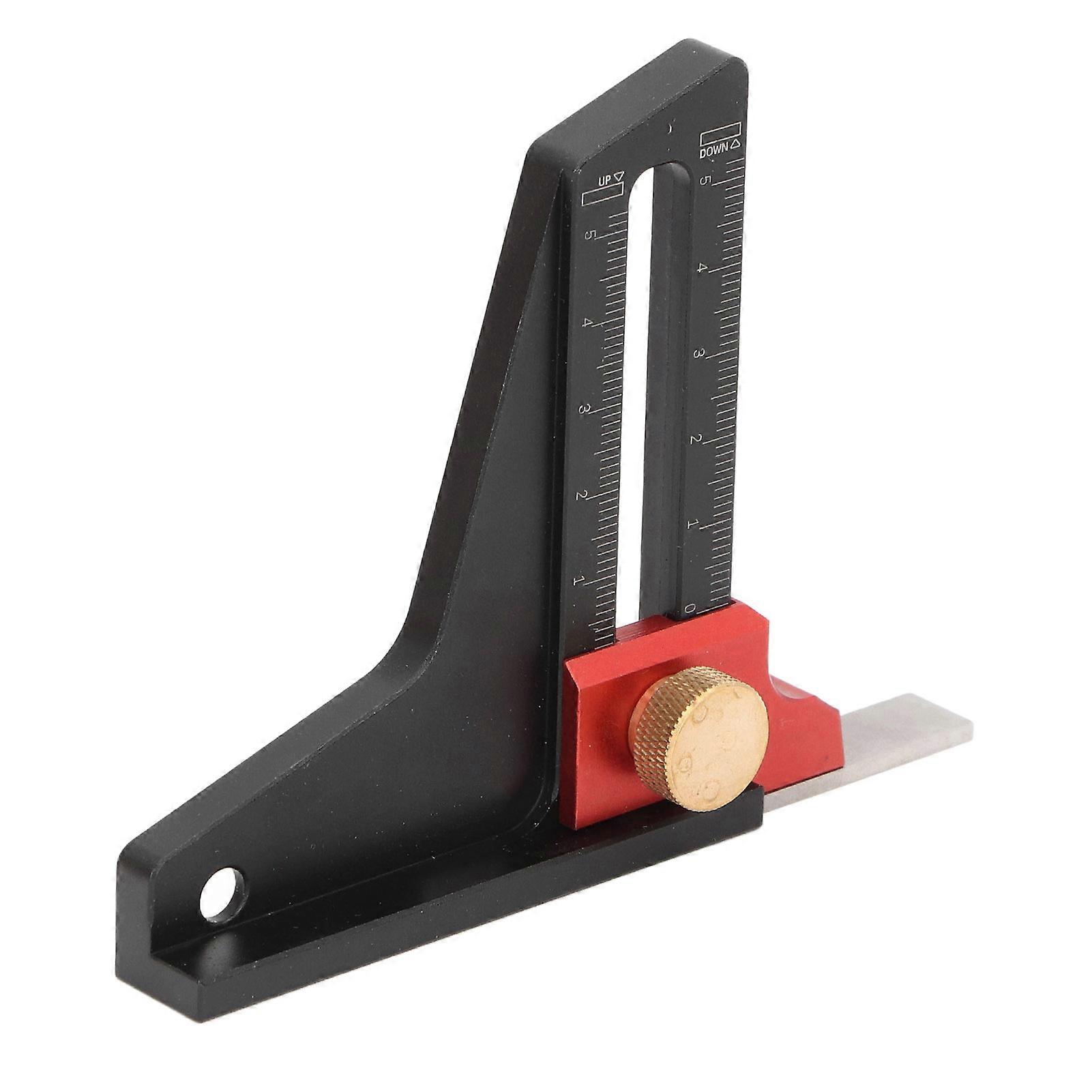 Height Gauge Aluminum Alloy Woodworking Saw Table Height Gauge Depth Measuring Ruler