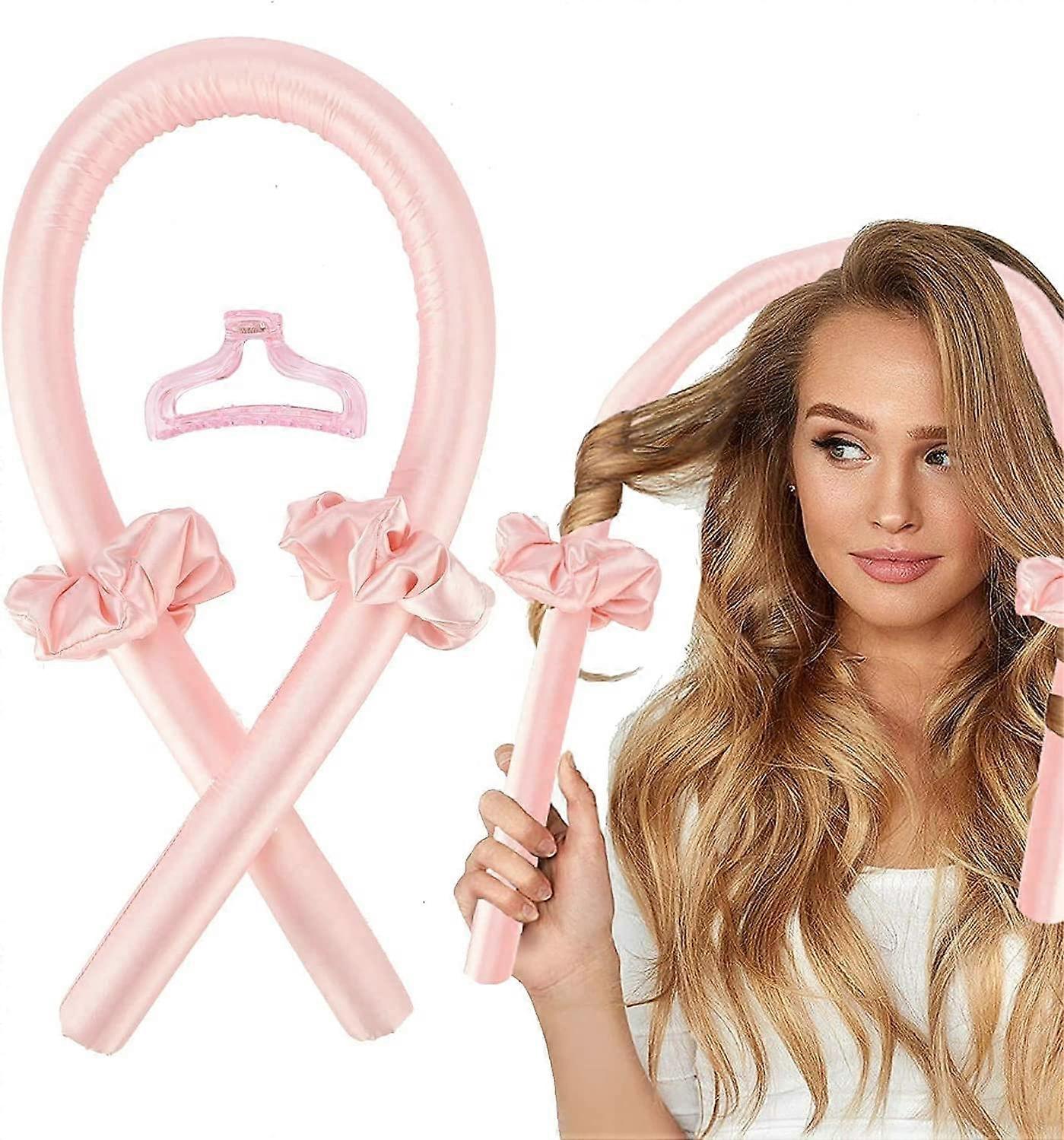 Kein Hitze-Lockenstab-Stirnband, kein Hitzewellen-Lockenstab Mittellanges Haarstyling-Tool, Lockenstab macht das Haar weich und glänzend (blau)