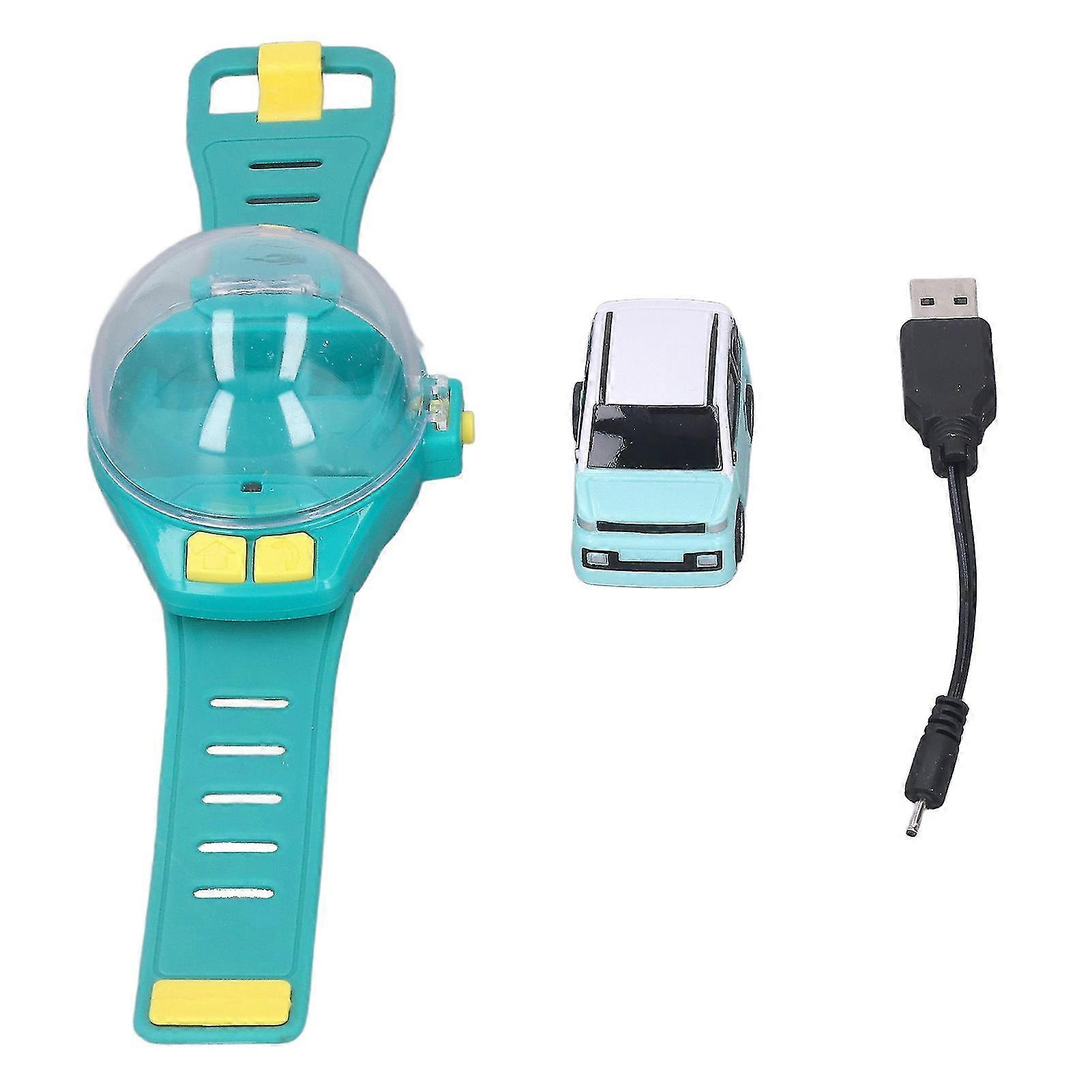 Mini Remote Control Car Watch - Green USB Charging Detachable Wrist Racing Toy - Perfect Birthday Gift for Boys and Girls