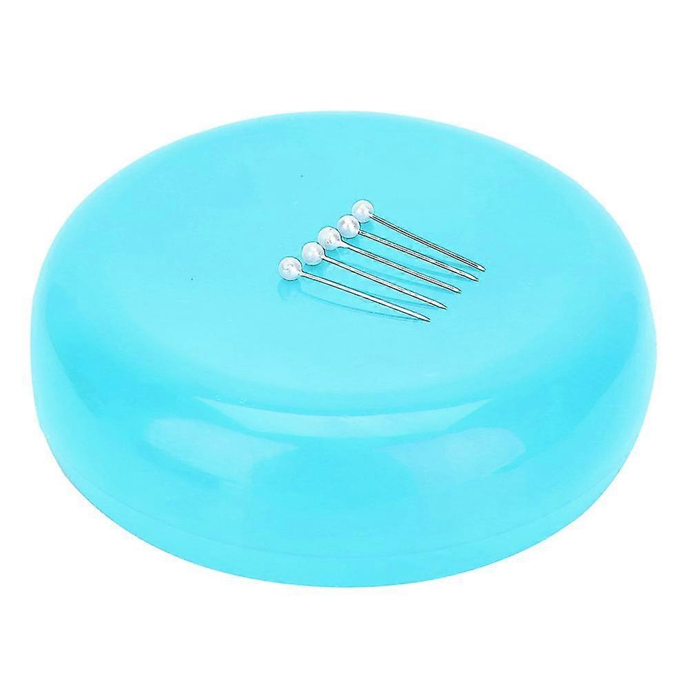 Magnetic Pin Cushion Sewing Needle Holder Storage Case Blue