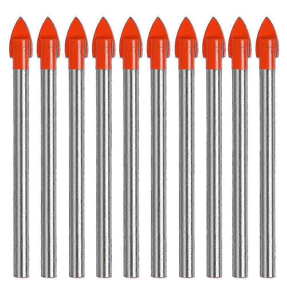 10 Pcs. Glass Drill Bit 6 Mm Round With Shank