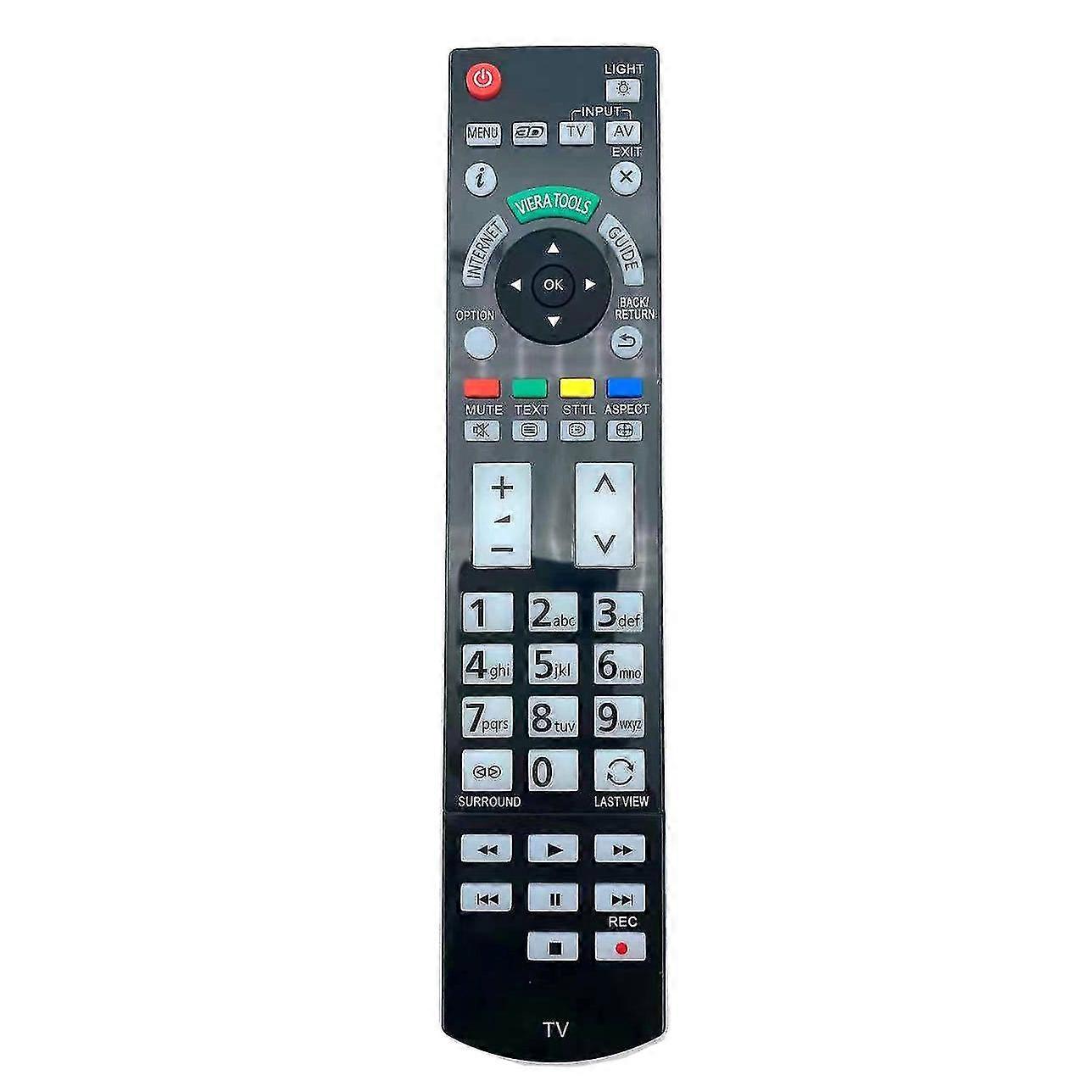 Replacement Remote Control For Panasonic N2qayb000715 For Tx-l42etw50 Tx-p50vt50b Tx-p50st30b Led 3d Tv