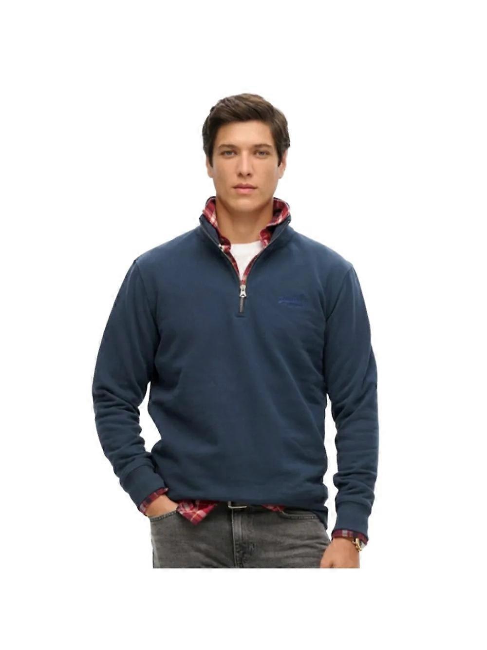 Men's Henley Superdry Sweater Blue