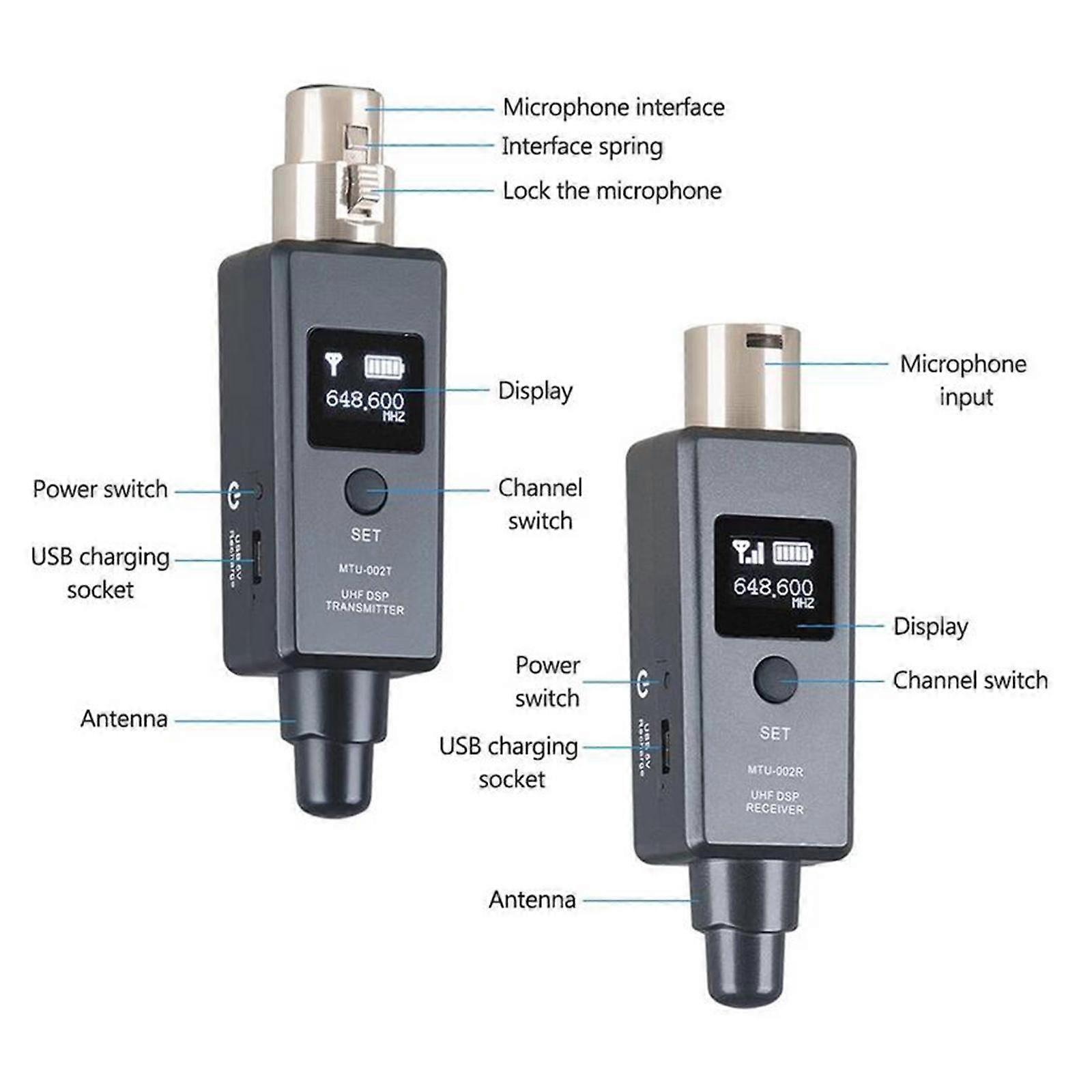 Microphone Receiver Transmission Microphone System for Recorder Speaker