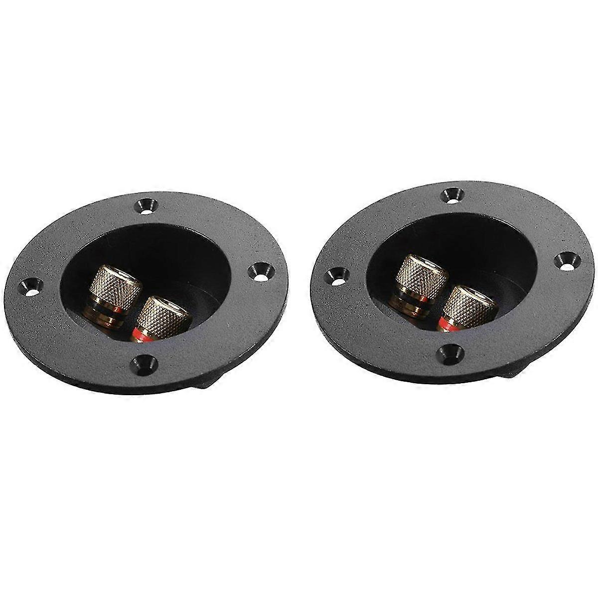 2pcs Speaker Junction Box Terminal Binding Post Home Car Stereo 2 Way