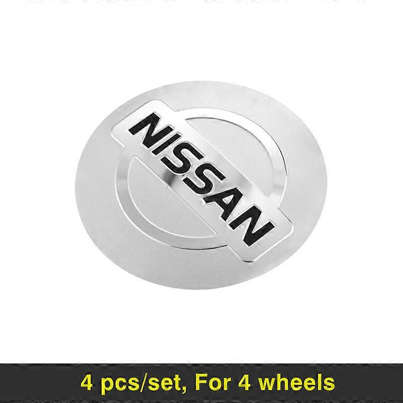 4pcs רכב גלגל רכזת מרכז כובע מתכת מדבקות סמל עבור ניסן Qashqai ג'וק pulsar Sentra Altima פטרול Micra Rogue Almera Versa