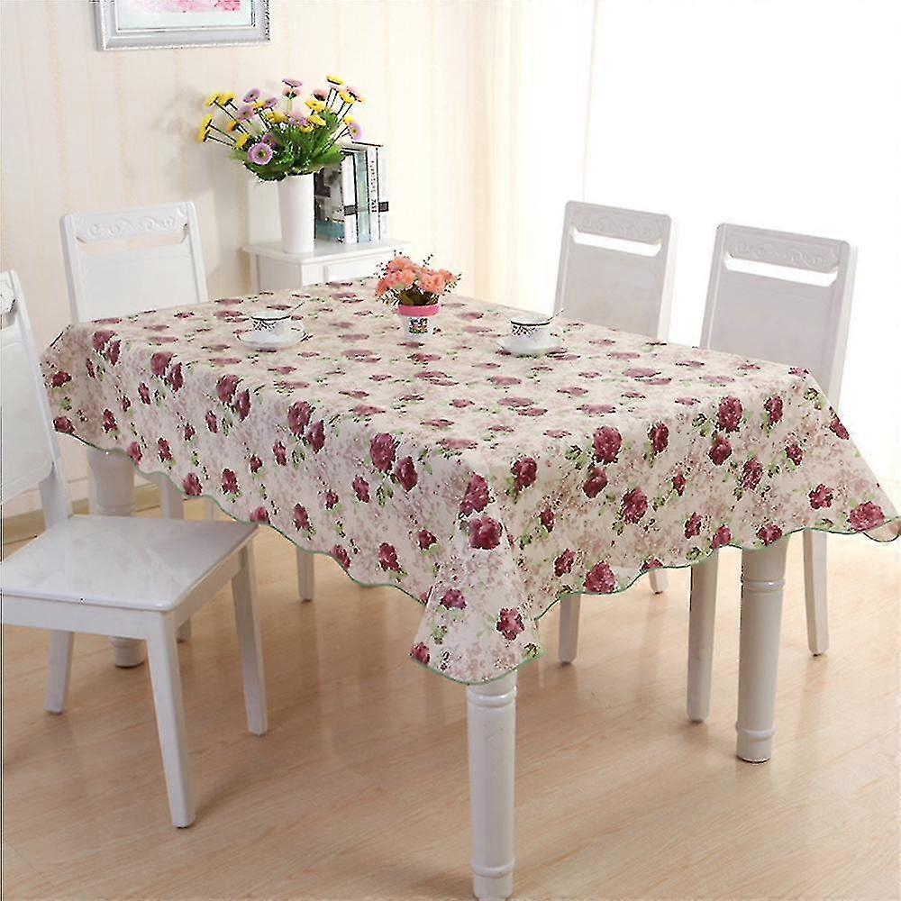 Waterproof Pvc Table Cloth Cover Oil-proof Wipeable Rectangle Tablecloth Kitchen
