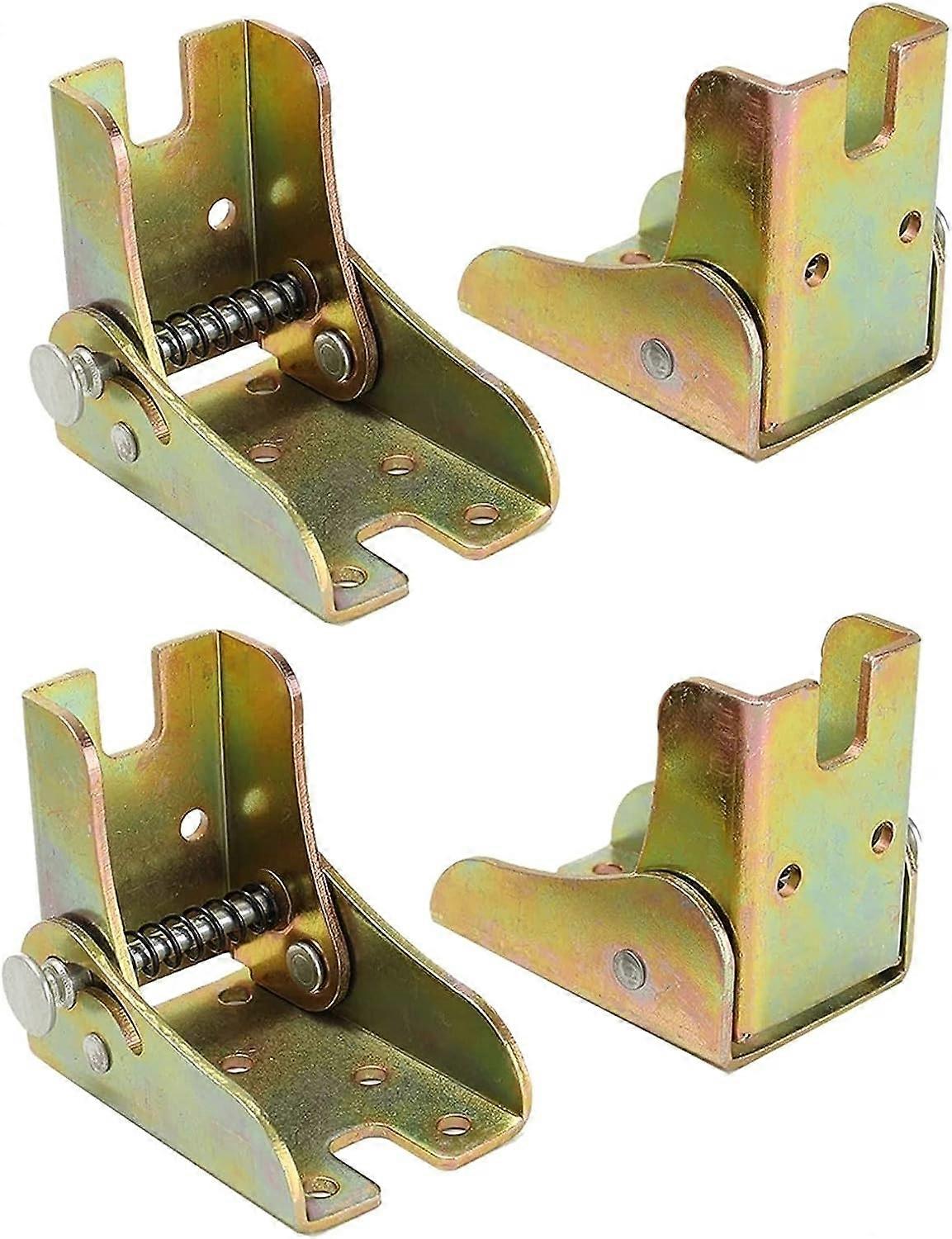 2 Pieces 90 Degree Folding Hinge Hidden Support Hinges Table Hinge Furniture Accessories Easy to Install Locking Extension for Furniture for Bed,Table