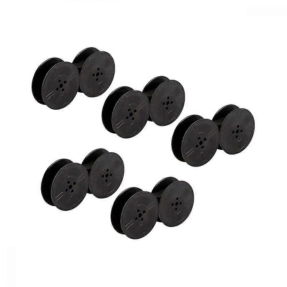 5pcs ruban de machine à écrire Twin Spool Ruban de machine à écrire Twin Spool Pack de remplacement pour la plupart des machines à écrire FTK